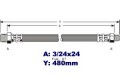 Brake Hose Rear Jaguar 3.8S,MKII