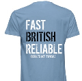 The Wedge Shop Fast British Reliable t-shirts