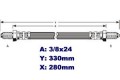 Brake Hose Spit 73-80 Rear OE