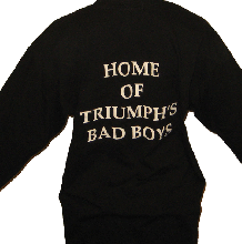 Long Sleeve Bad Boys T shirt Triumph TR8 The Wedge Shop Back